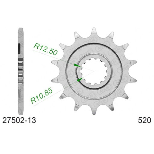 PIGNONE AFAM IN ACCIAIO P520 - Z13 (DIS.24312)