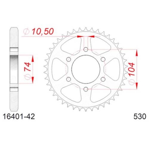 CORONA AFAM IN ACCIAIO P530 - Z42 (DIS.16401)