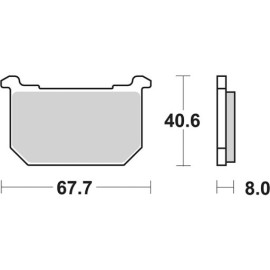 SET PASTIGLIE FRENO SBS 539DCC