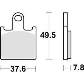 SET 4 PASTIGLIE FRENO SBS 838RST