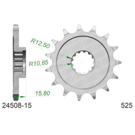 PIGNONE AFAM IN ACCIAIO P525 - Z15 (DIS.24508)
