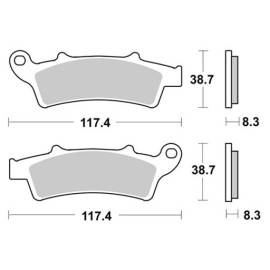 SET PASTIGLIE FRENO SBS 159HM