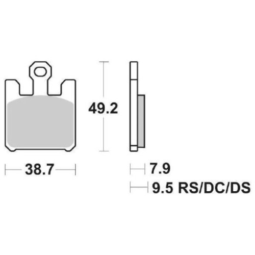 SET 4 PASTIGLIE FRENO SBS 788DS-1