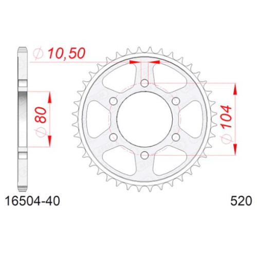 CORONA AFAM IN ACCIAIO P520 - Z40 (DIS.16403)