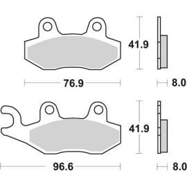 SET PASTIGLIE FRENO SBS 611PSI