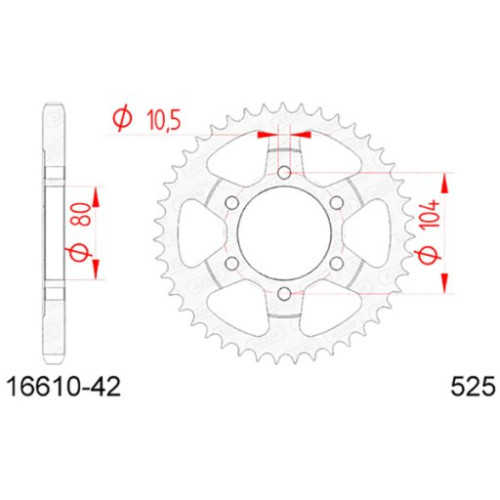 CORONA AFAM IN ACCIAIO P525 - Z42 (DIS.16610)