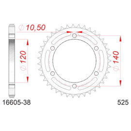 CORONA AFAM IN ACCIAIO P525 - Z38 (DIS.16605)