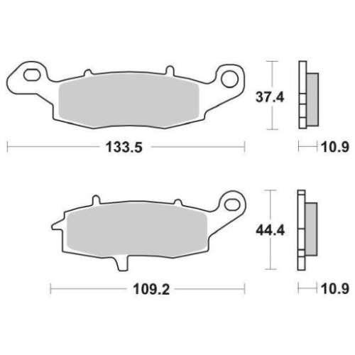 SET PASTIGLIE FRENO SBS 886LS