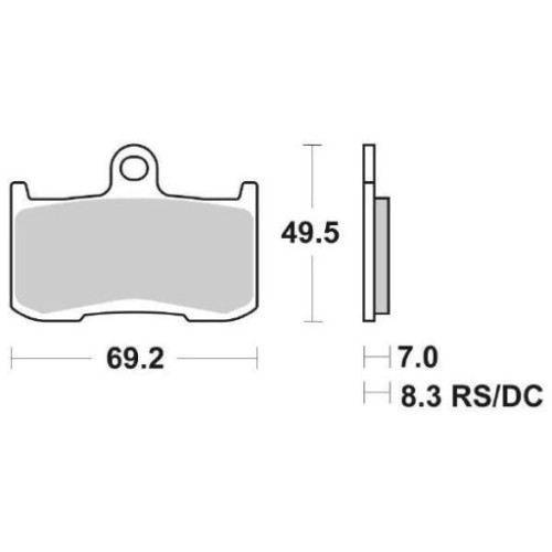 SET PASTIGLIE FRENO SBS 782DC