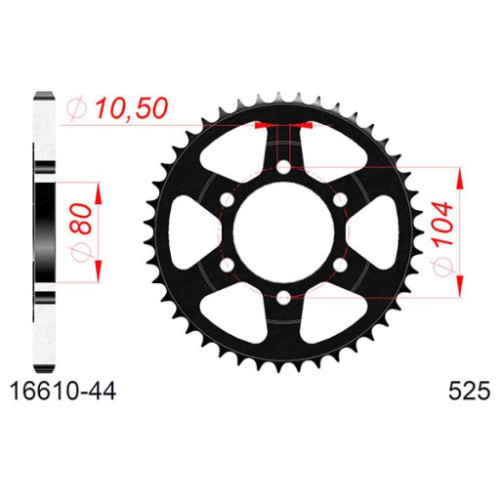 CORONA AFAM IN ACCIAIO P525 - Z44 (DIS.16610)