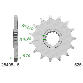 PIGNONE AFAM IN ACCIAIO P525 - Z15 (DIS.24603)