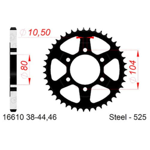 CORONA AFAM IN ACCIAIO P525 - Z46 (DIS.16610)
