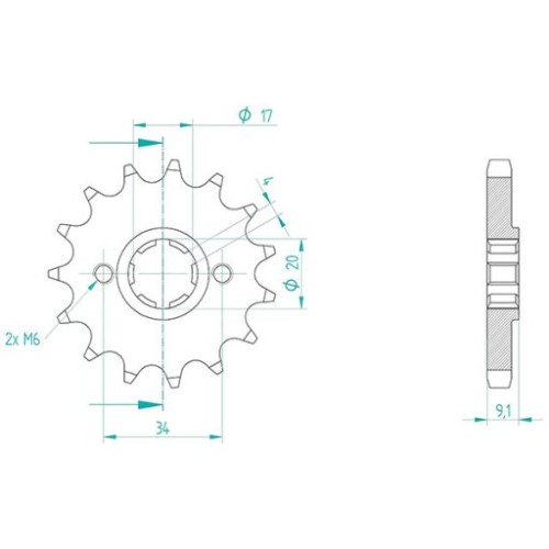 PIGNONE P428 - Z15 (DIS.00050)