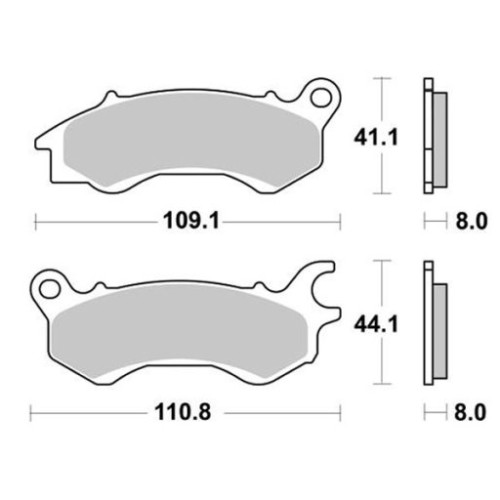 SET PASTIGLIE FRENO SBS 235CT