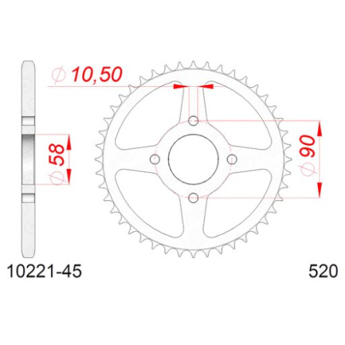 CORONA AFAM IN ACCIAIO P520 - Z45 (DIS.10221)