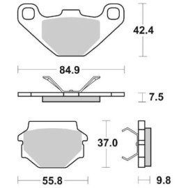SET PASTIGLIE FRENO SBS 692HF