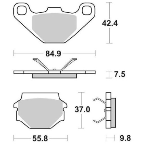 SET PASTIGLIE FRENO SBS 692HF