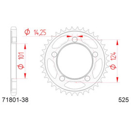 CORONA AFAM IN ACCIAIO P525 - Z38 (DIS.71400)