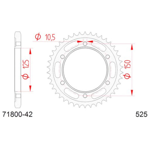 CORONA AFAM IN ACCIAIO P525 - Z42 (DIS.44501)
