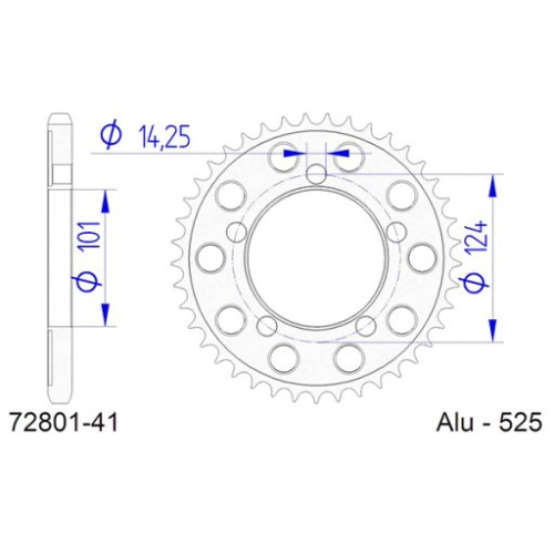 CORONA AFAM IN ALLUMINIO P525 - Z41 (DIS.72400)