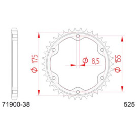 CORONA AFAM IN ACCIAIO P525 - Z38 (DIS.71900)