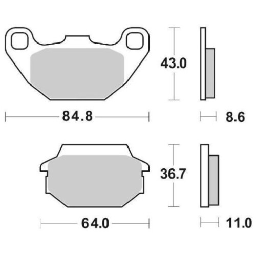 SET PASTIGLIE FRENO SBS 154HF