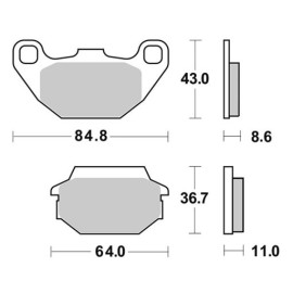 SET PASTIGLIE FRENO SBS 154HM