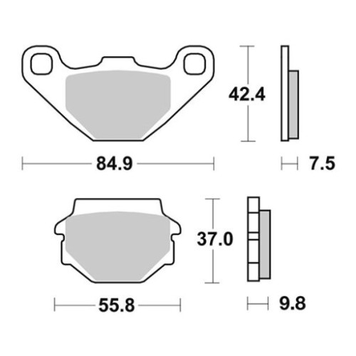 SET PASTIGLIE FRENO SBS 135HM