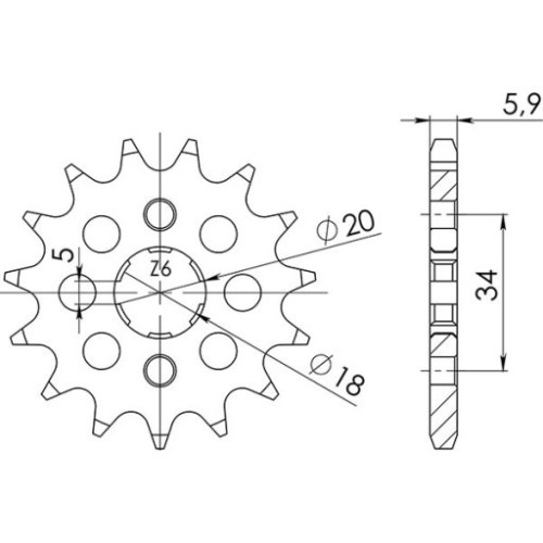PIGNONE P428 - Z16 (DIS.49300)