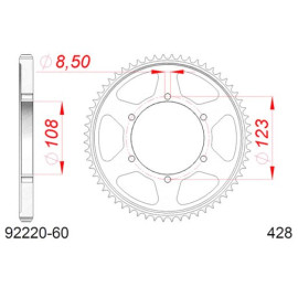 CORONA AFAM IN ACCIAIO P428 - Z60 (DIS.00034)