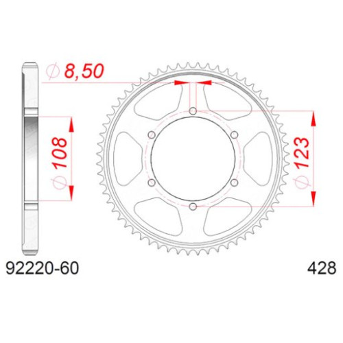 CORONA AFAM IN ACCIAIO P428 - Z60 (DIS.00034)