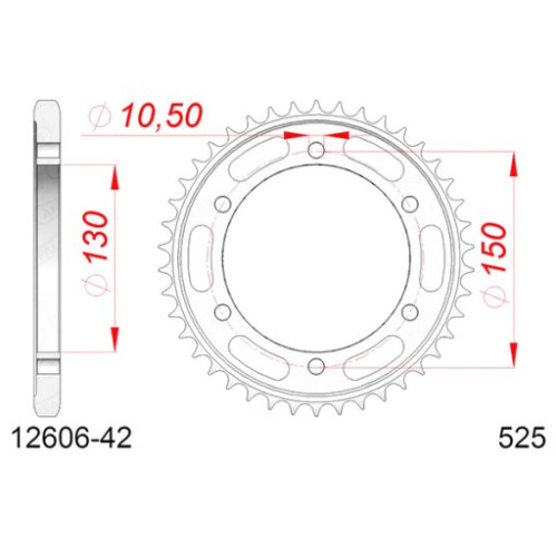 CORONA AFAM IN ACCIAIO P525 - Z42 (DIS.12606)