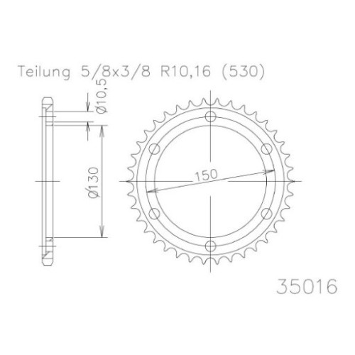 CORONA IN ALLUMINIO P530 - Z43 (DIS.13801)