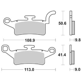 SET PASTIGLIE FRENO SBS 208CT