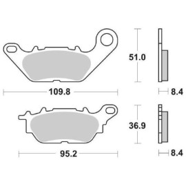 SET PASTIGLIE FRENO SBS 858HF