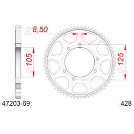 CORONA AFAM IN ACCIAIO P428 - Z69 (DIS.92130)