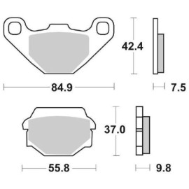 SET PASTIGLIE FRENO SBS 586HF