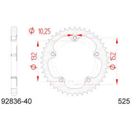 CORONA AFAM IN ACCIAIO P525 - Z40 (DIS.00039)