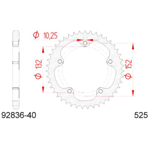 CORONA AFAM IN ACCIAIO P525 - Z40 (DIS.00039)