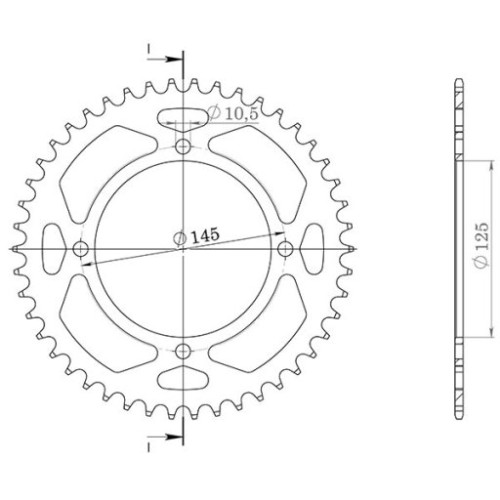 CORONA IN ALLUMINIO P520 - Z45 (DIS.13505)