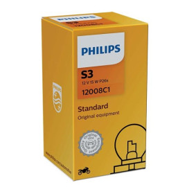 LAMPADA PHILIPS S3 - 12V 15W P26s -