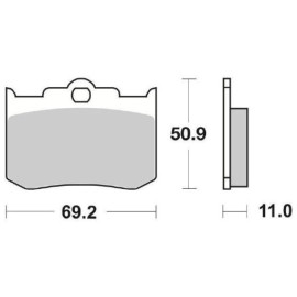 SET PASTIGLIE FRENO SBS 662H.HF