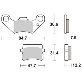 SET PASTIGLIE FRENO SBS 855HF