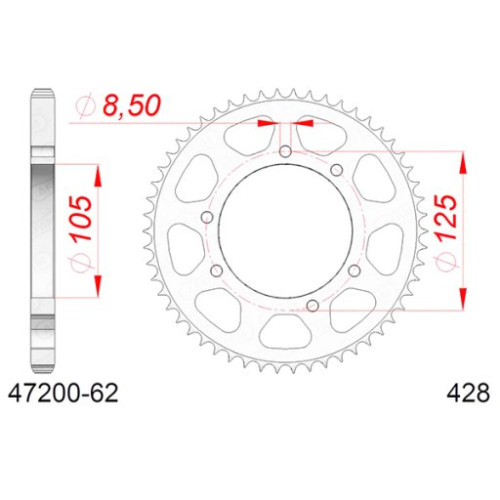 CORONA AFAM IN ACCIAIO P428 - Z62 (DIS.92130)
