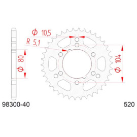 CORONA AFAM IN ACCIAIO P520 - Z40 (DIS.92404)