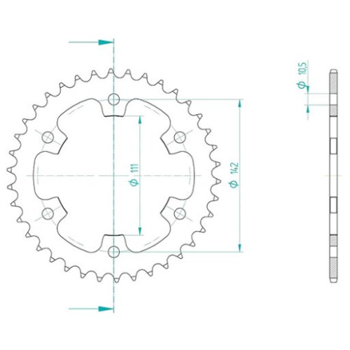 CORONA IN ACCIAIO P525 - Z38 (DIS.185501)