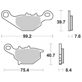 SET PASTIGLIE FRENO SBS 702HF