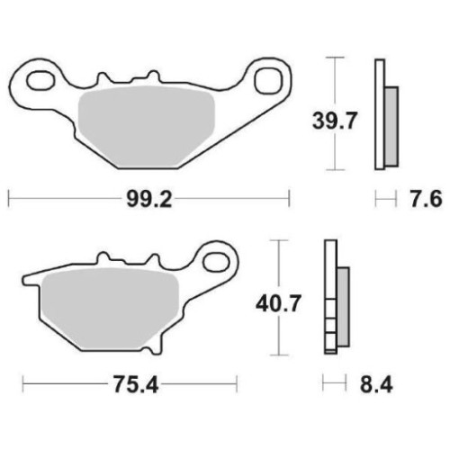SET PASTIGLIE FRENO SBS 820SI