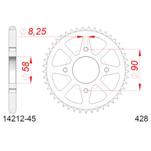 CORONA AFAM IN ACCIAIO P428 - Z45 (DIS.14212)