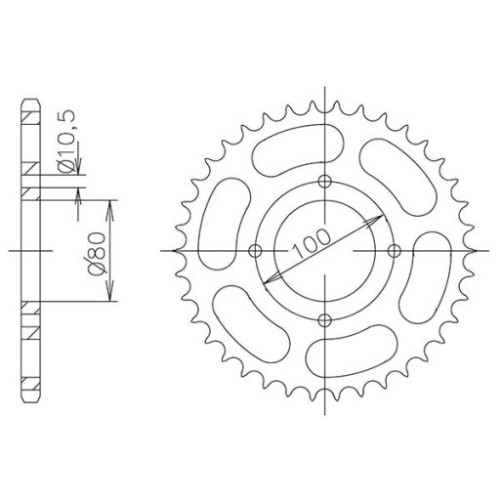 CORONA IN ACCIAIO P428 - Z45 (DIS.00012)